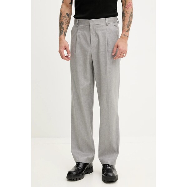 Nohavice s prímesou ľanu HUGO 62657548