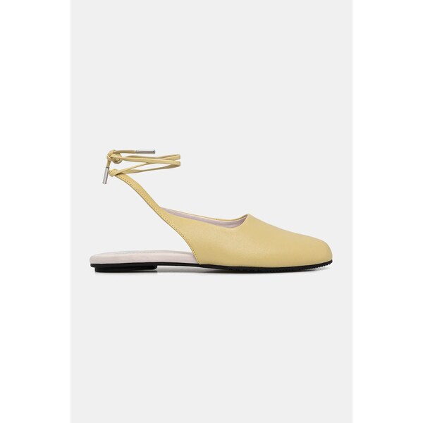 Kožené balerínky Calvin Klein BALLERINA SLING BACK LTH 64103417