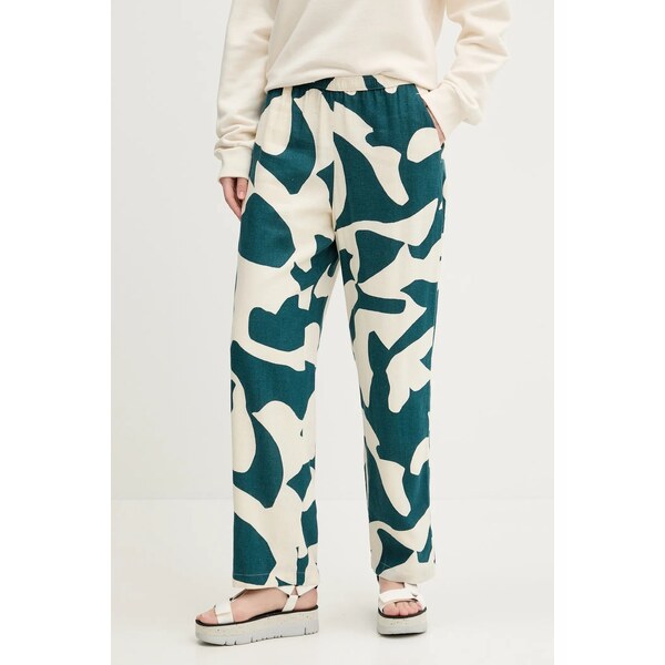 Ľanové nohavice Abercrombie & Fitch 62737908