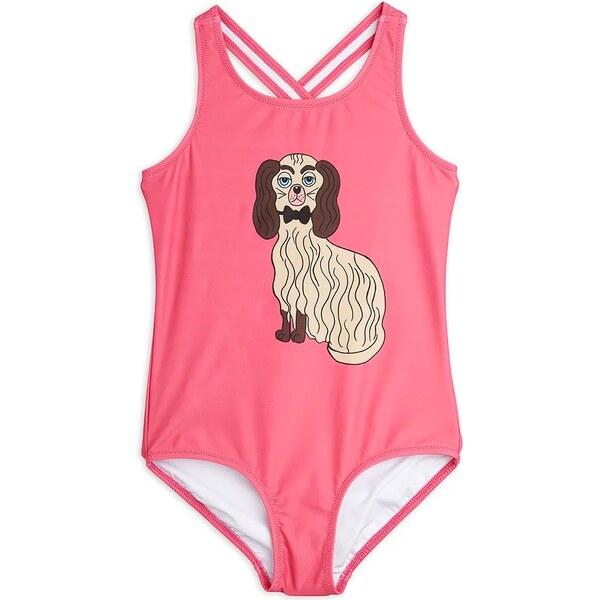 Jednodielne detské plavky Mini Rodini Dashing dog 66512146