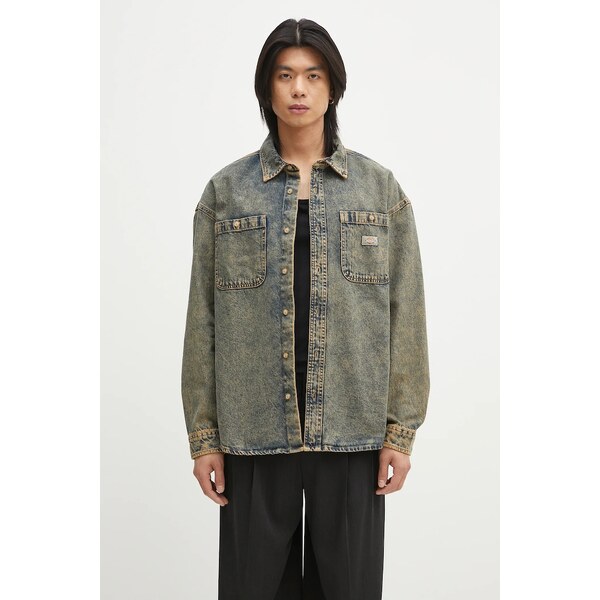 Rifľová bunda Dickies Houston Ls Shirt Yellow Fade Indigo 65361692