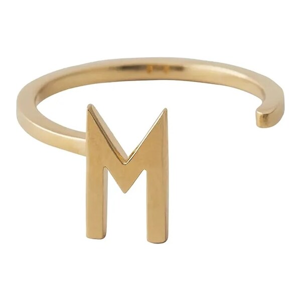 Strieborný pozlátený prsteň Design Letters 60860961