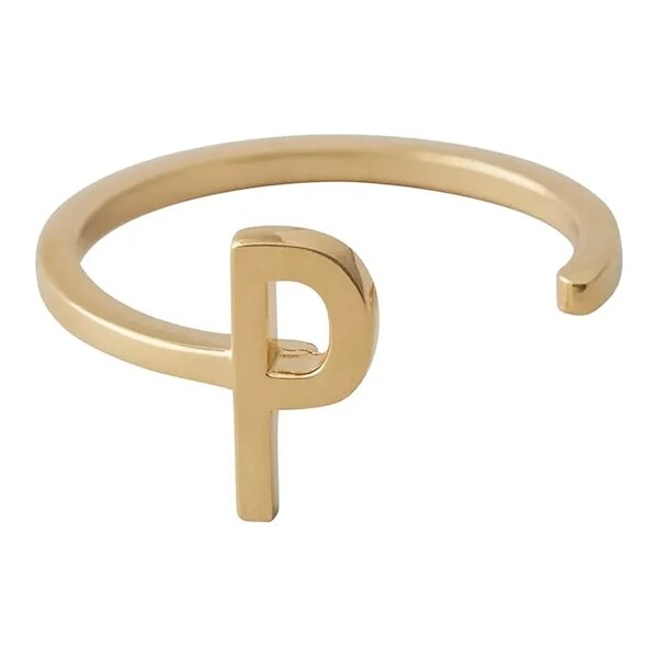 Strieborný pozlátený prsteň Design Letters 60860962