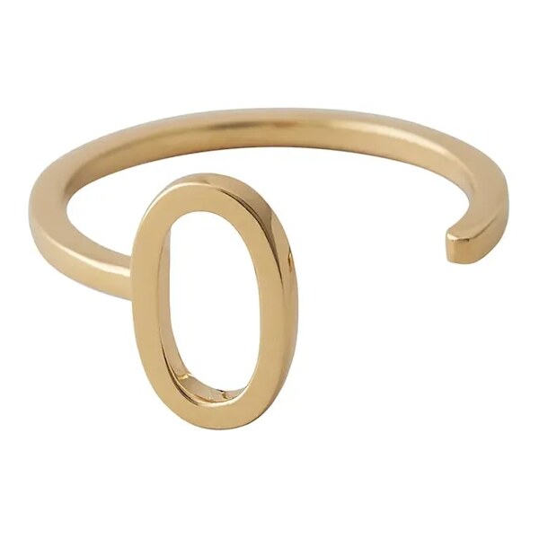 Strieborný pozlátený prsteň Design Letters 60861083