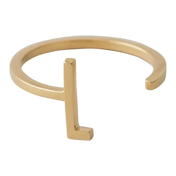 Strieborný pozlátený prsteň Design Letters 60861037