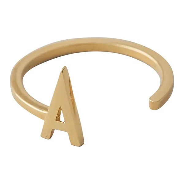 Strieborný pozlátený prsteň Design Letters 60861073