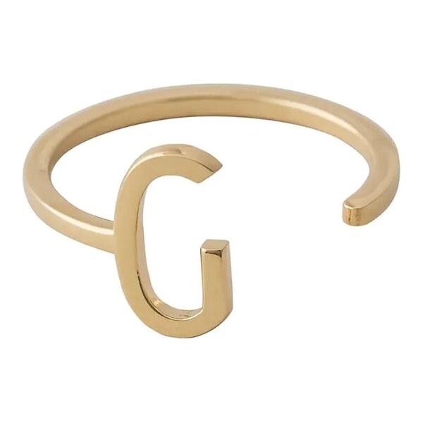 Strieborný pozlátený prsteň Design Letters 60861149