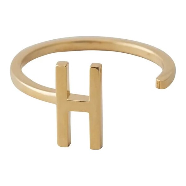 Strieborný pozlátený prsteň Design Letters 60861082