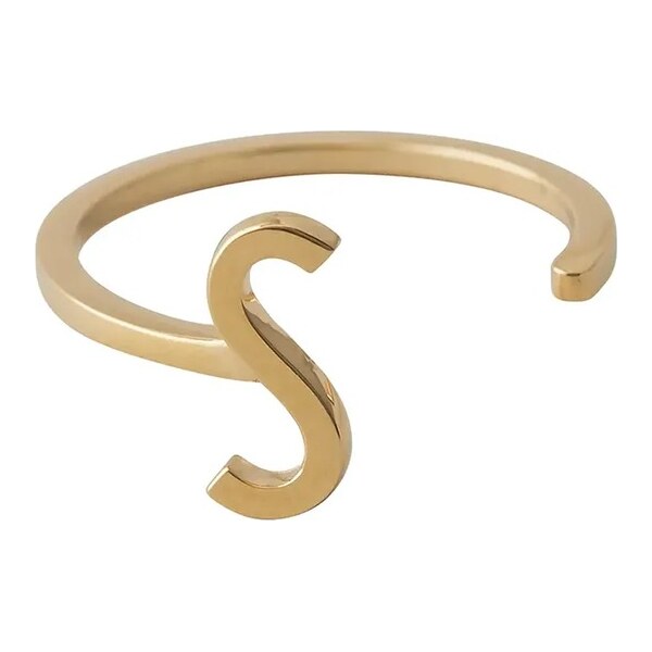 Strieborný pozlátený prsteň Design Letters 60861155