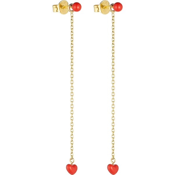 Strieborné pozlátené náušnice Design Letters 60861075