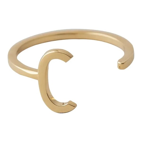 Strieborný pozlátený prsteň Design Letters 60861146