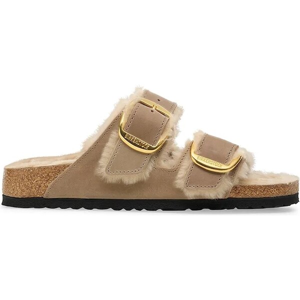 Semišové papuče Birkenstock Arizona Big Buckle Shearling 65275224