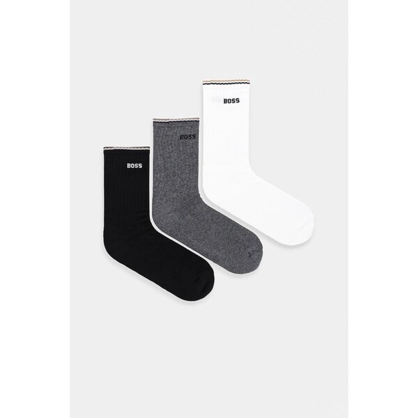 Ponožky BOSS 3-pak 3P QS Rib Stripe CC 60622931