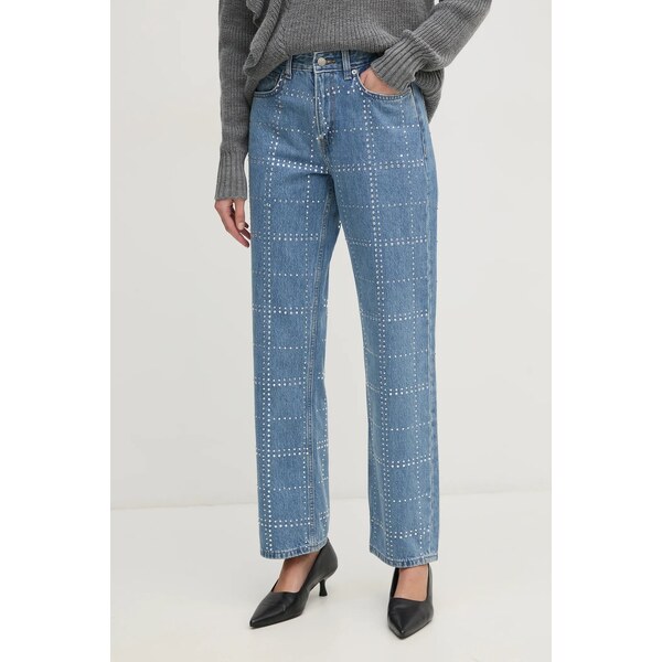 Rifle Pepe Jeans STRAIGHT JEANS HW GLITTER 61016229