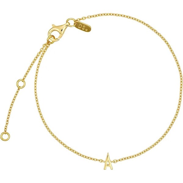 Strieborný pozlátený náramok Design Letters 60861480