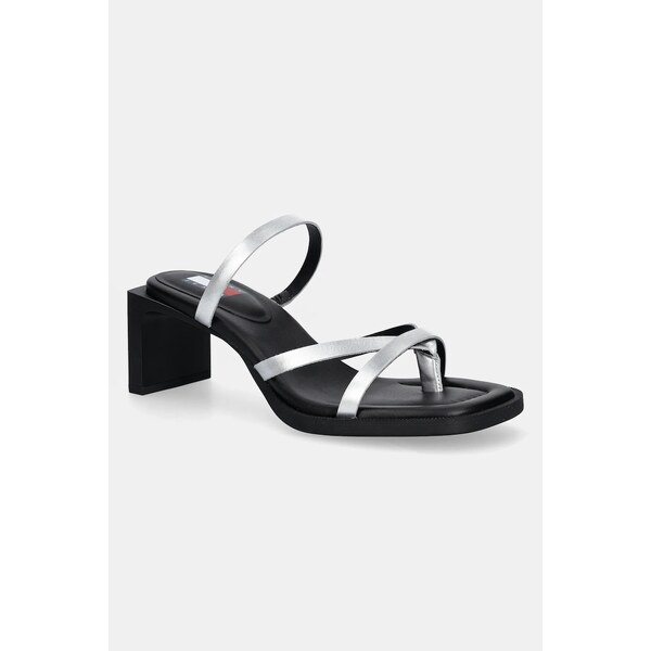 Kožené šľapky Tommy Jeans THE SOHO SANDAL METALLIC 63155220