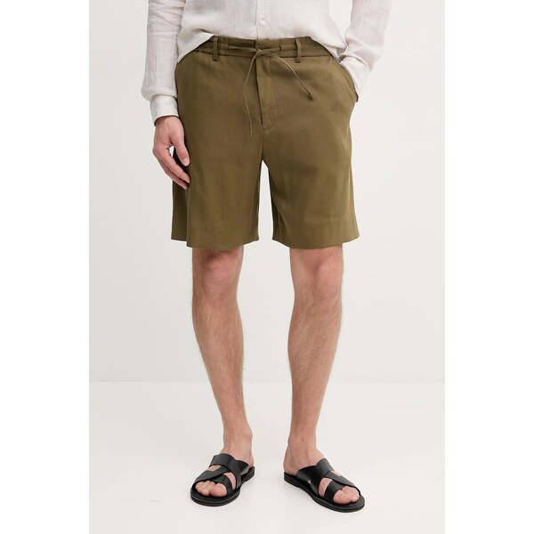 Ľanové šortky BOSS 63190526