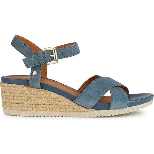 Semišové sandále Geox D ISCHIA CORDA C 61540078