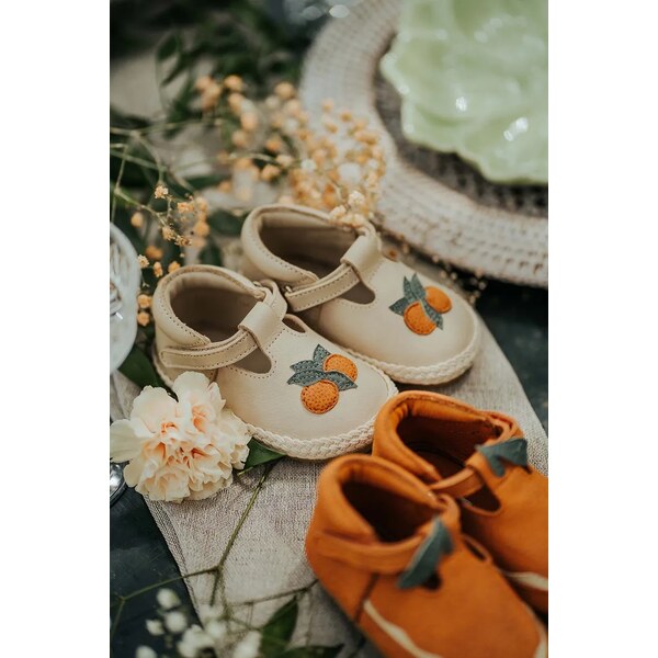 Kožené topánky pre bábätká Donsje Yames Shoes Arancia 63201278