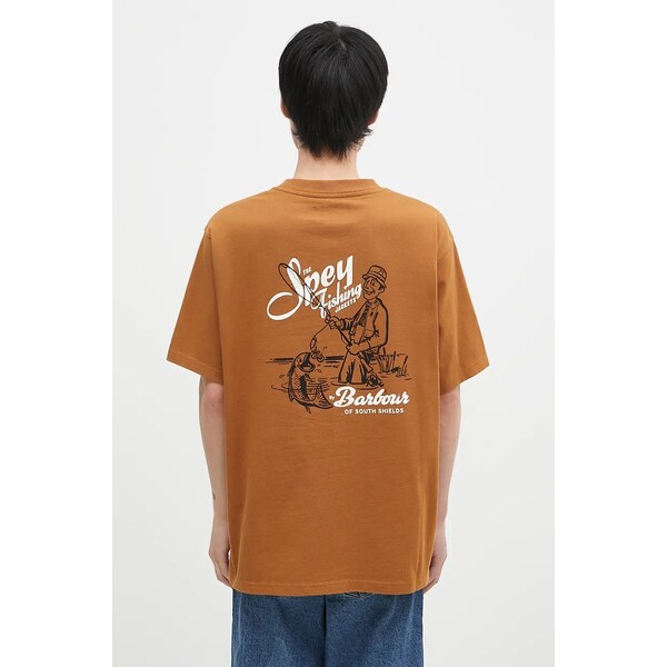 Bavlnené tričko Barbour Bayard OS Graphic 66247160