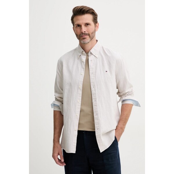 Košeľa s prímesou ľanu Tommy Hilfiger 63313114
