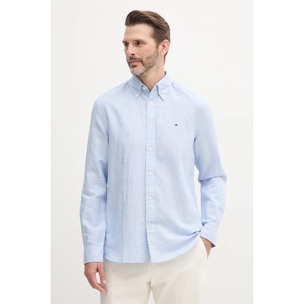 Košeľa s prímesou ľanu Tommy Hilfiger 63313113