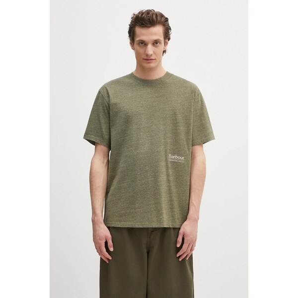 Tričko Barbour Barbour Calton Linen Blend OS Fit T-Shirt 64183509