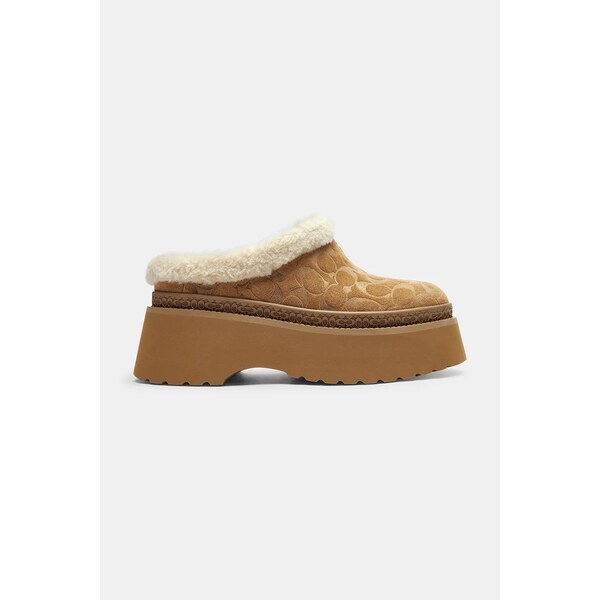 Semišové papuče Coach Cecelia Signature 65666314