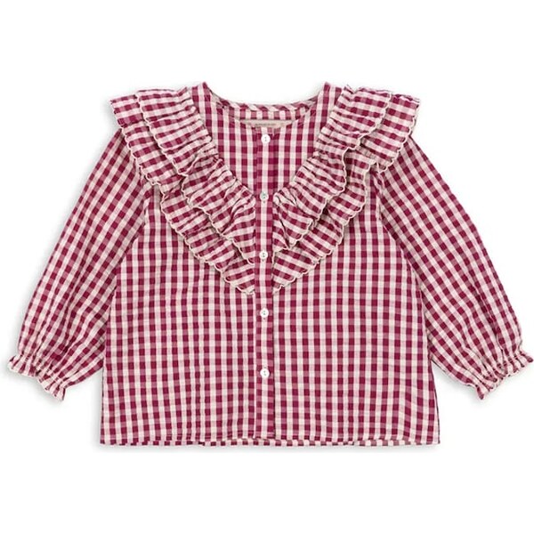 Detská bavlnená blúzka Konges Sløjd KIM FRILL BLOUSE GOTS 65708222