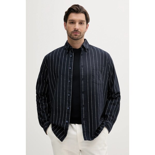 Košeľa s prímesou ľanu BOSS Orange 63609080