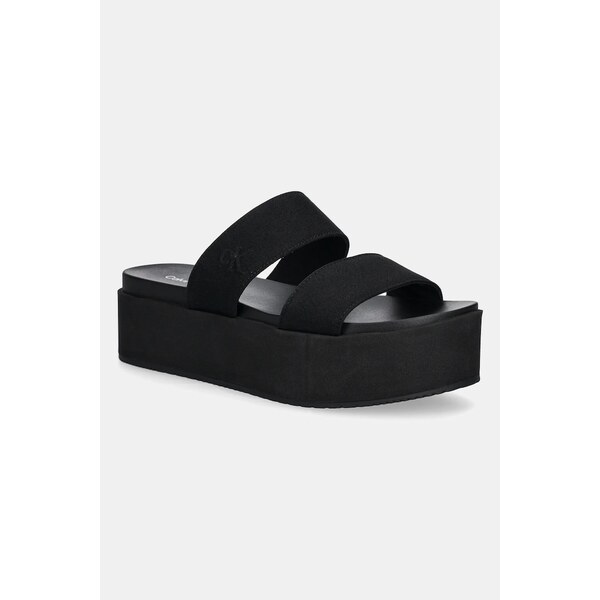 Šľapky Calvin Klein Jeans FLATFORM SANDAL WEBBING IN 62283973