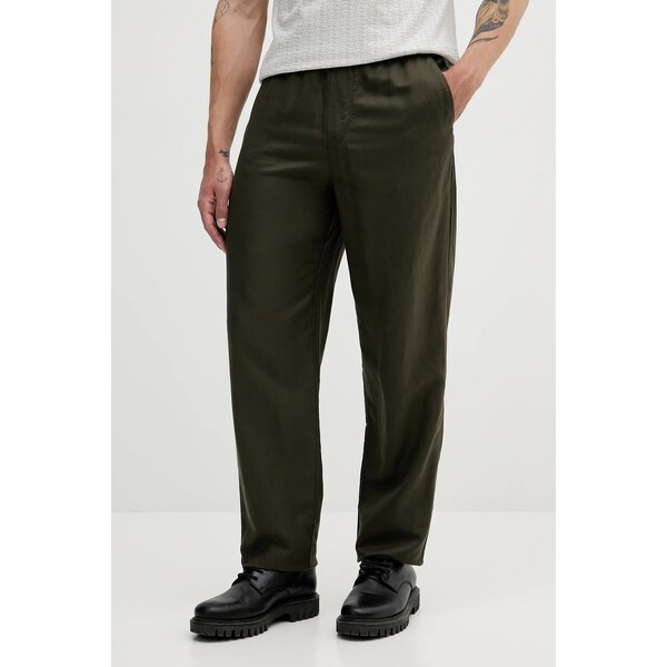 Nohavice s prímesou ľanu Armani Exchange 63746323