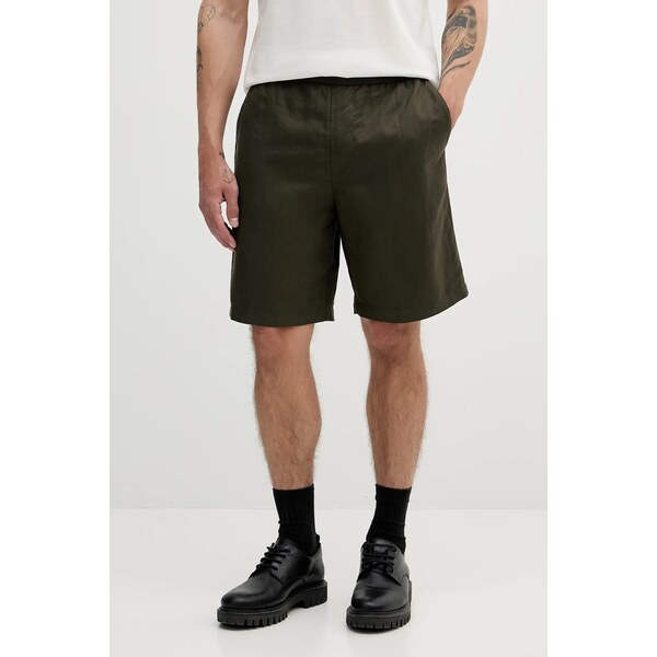 Šortky s prímesou ľanu Armani Exchange 63746301