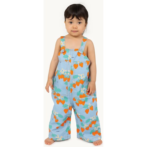 Detské nohavice na traky Tinycottons BABY STRAWBERRIES DUNGAREE 61862562