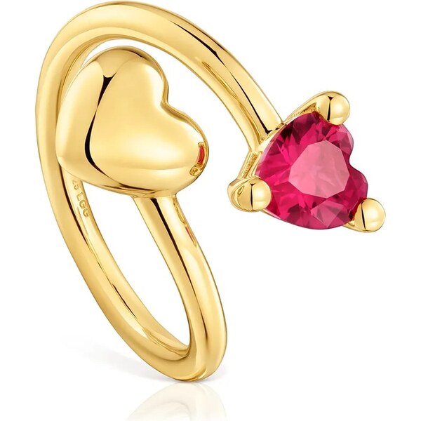 Strieborný pozlátený prsteň Tous 11 64180612