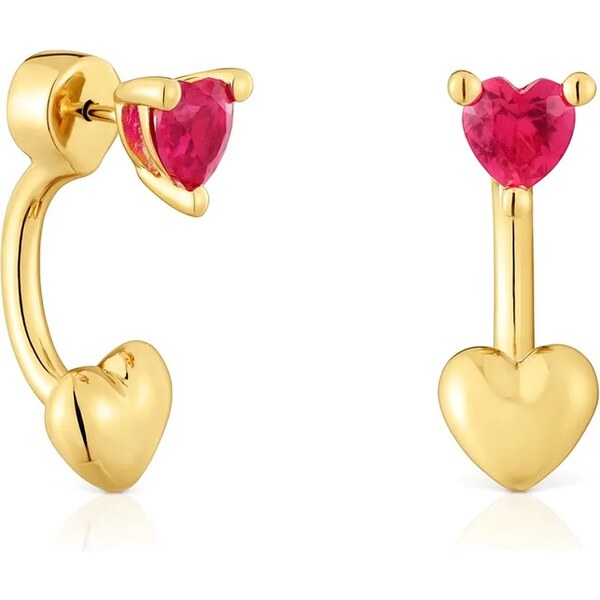 Strieborné pozlátené náušnice Tous 66794139