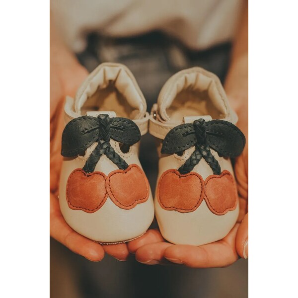 Kožené topánky pre bábätká Donsje Nanoe Shoes Cherry 62459084