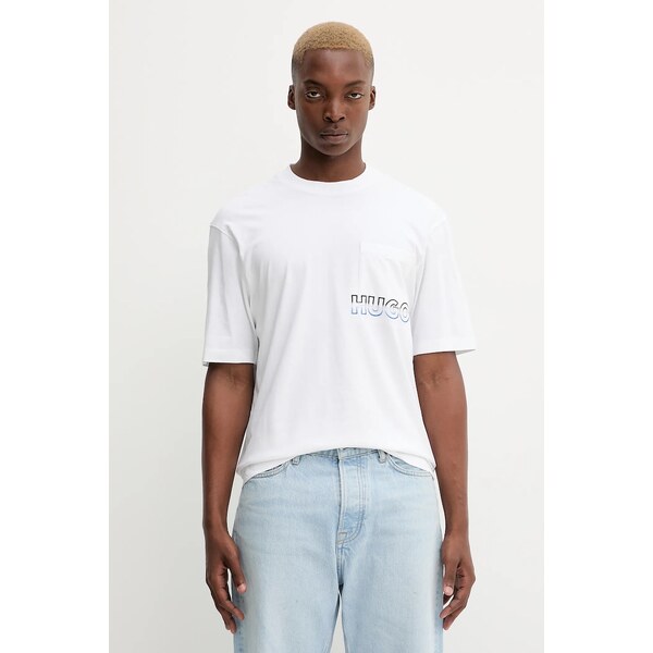 Bavlnené tričko Hugo Blue Nogoste 65323406