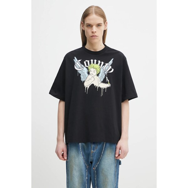 Bavlnené tričko Marcelo Burlon County Angel Boxy T-Shirt Black 63658861