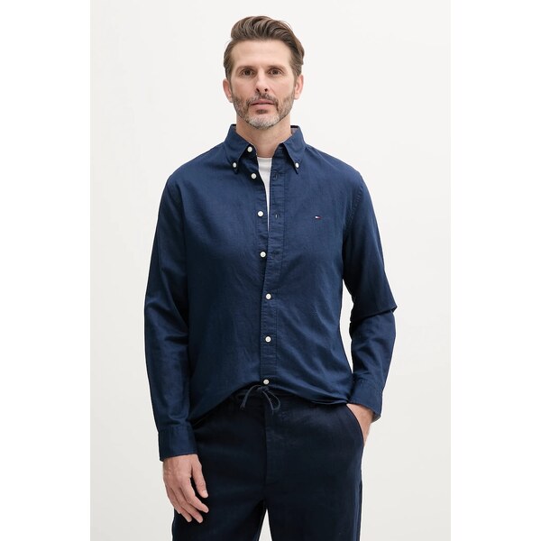 Košeľa s prímesou ľanu Tommy Hilfiger 63285756