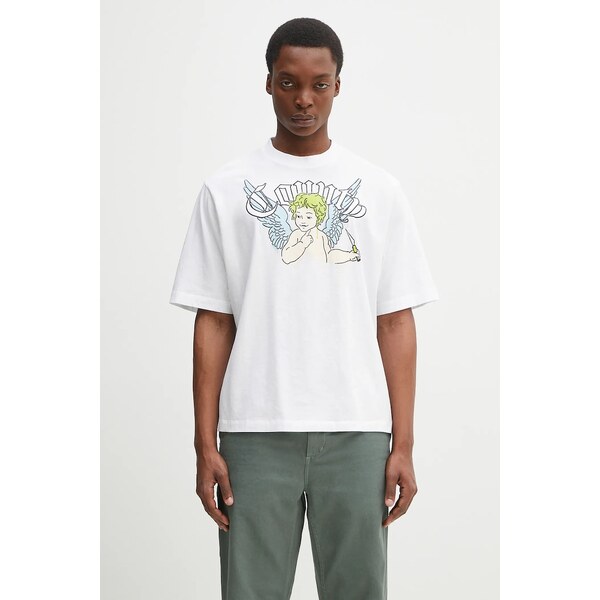 Bavlnené tričko Marcelo Burlon County Angel Boxy T-Shirt White 63658930