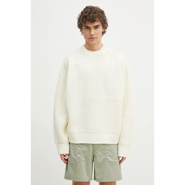 Sveter s prímesou vlny MKI MIYUKI ZOKU Chunky Rib Knit Crewneck 63658787