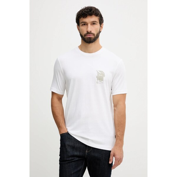 Bavlnené tričko BOSS Orange Te_structure 65859417