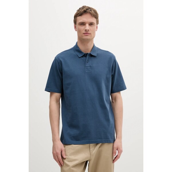 Bavlnené polo tričko BOSS Orange 63536520