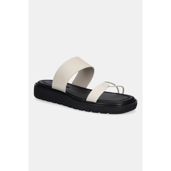 Kožené šľapky Calvin Klein Jeans ROPE SANDAL SOFT LTH MG 63565428