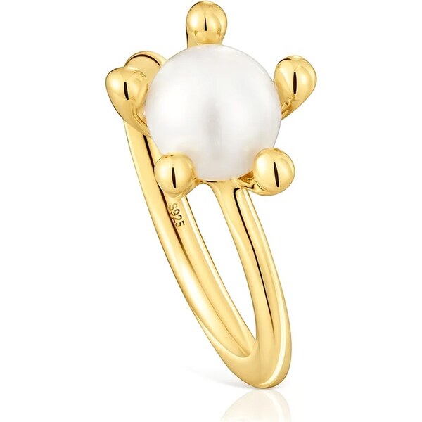 Strieborný pozlátený prsteň Tous 12 64186893