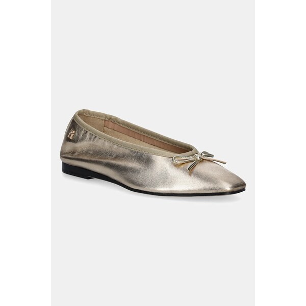 Kožené balerínky Tommy Hilfiger BALLERINA SOFT LEATHER METALLIC 60538931