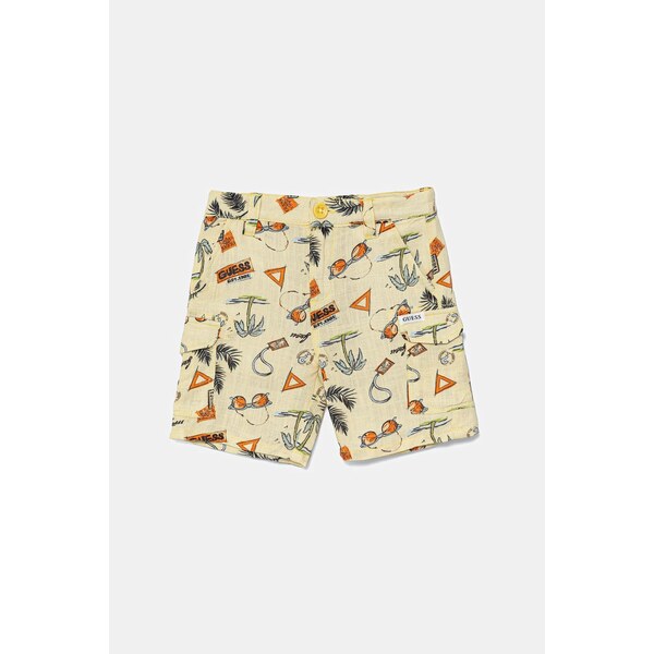 Detské šortky s ľanovou prímesou Guess 63233019