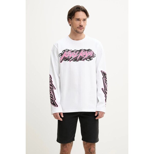 Bavlnené tričko s dlhým rukávom Karl Kani 63088669