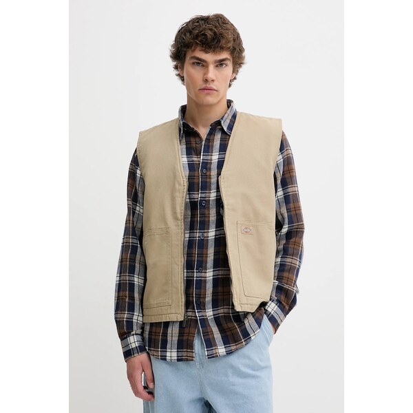 Bavlnená vesta bez rukávov Dickies Duck Canvas Summer Vest Sw Desert 65361690